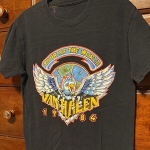 Van Halen Tour of the World 1984 Black T-Shirt